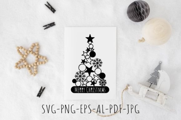 A Festive Vector Tree Silhouette for Illustrations and Graphics