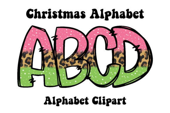 A Professional Designer Reviews the Pink Green Christmas Doodle Alphabet Graphics