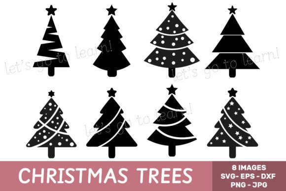 A Versatile Christmas Trees Clipart Set for Designers
