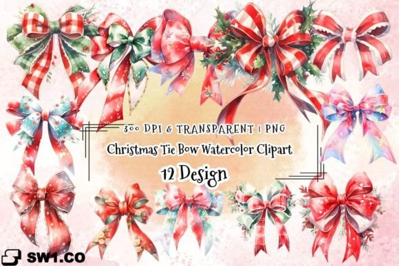 A Watercolor Bow Tie Design for Your Holiday Embroidery