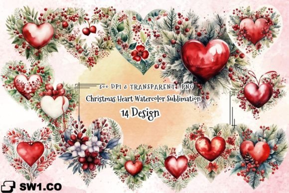 Christmas Heart Watercolor Sublimation: A Festive Embroidery Review