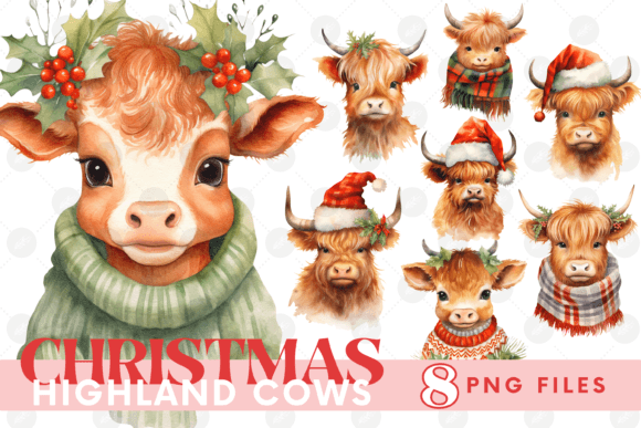 Seasonal Graphics: Highland Cows for Editorial Design