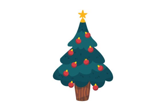 Vector Hand Drawn Christmas Tree: A Festive Graphics Gem